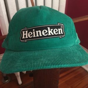 Vintage cord Heineken hat